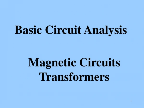 Basic Circuit Analysis