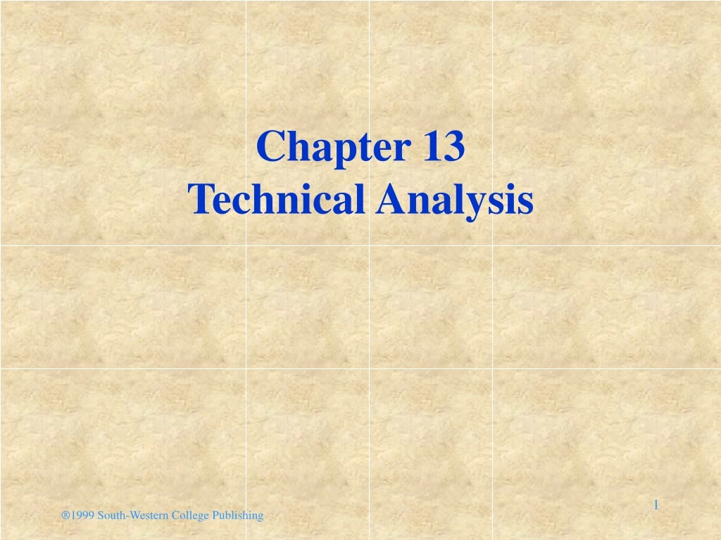 chapter 13 technical analysis