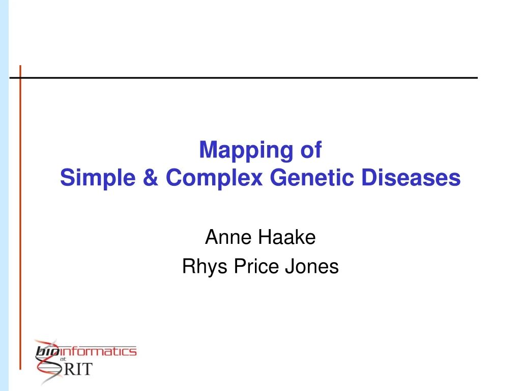 mapping of simple complex genetic diseases