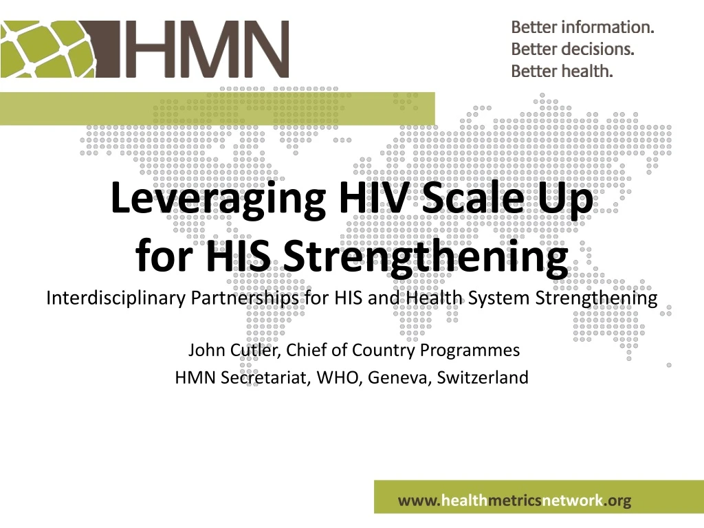 leveraging hiv scale up for his strengthening