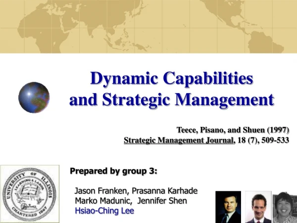 Dynamic Capabilities  and Strategic Management