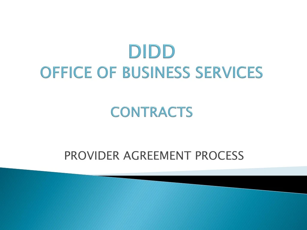 didd office of business services contracts
