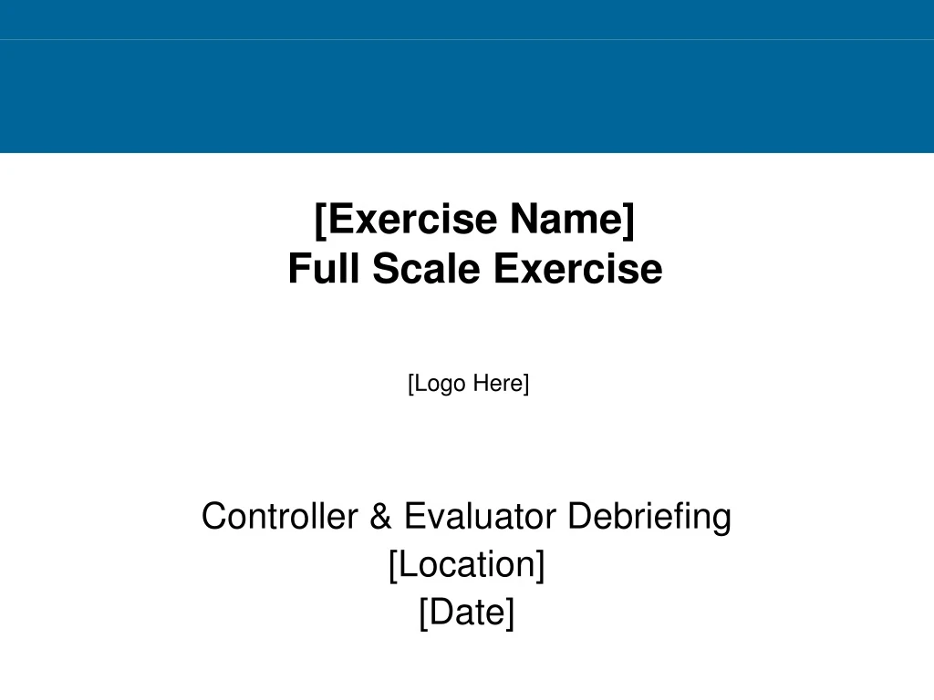 exercise name full scale exercise