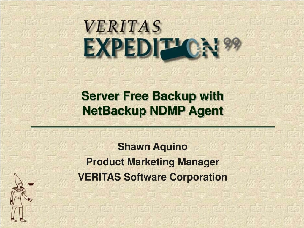 server free backup with netbackup ndmp agent