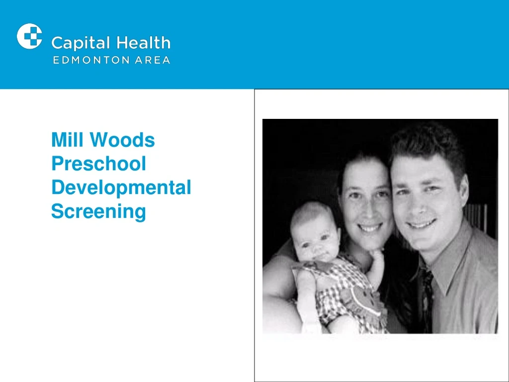 mill woods preschool developmental screening