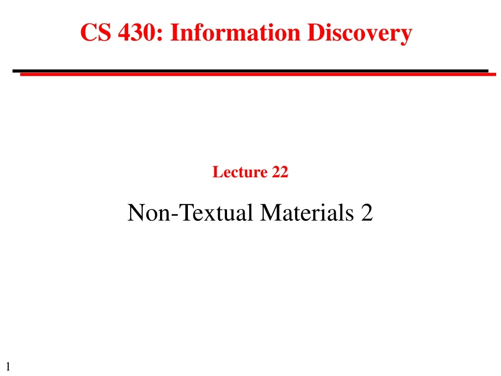 cs 430 information discovery