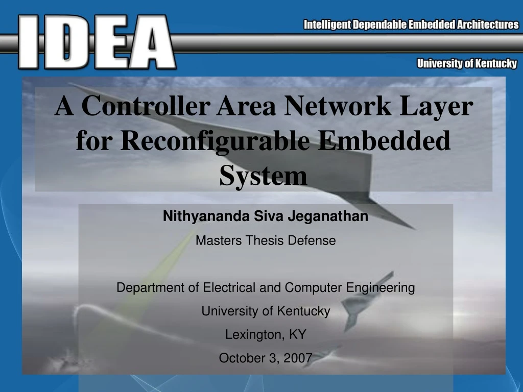 a controller area network layer for reconfigurable embedded system