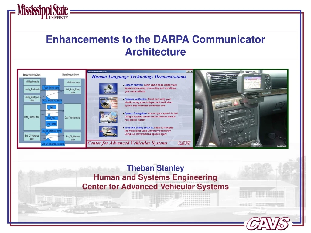 enhancements to the darpa communicator