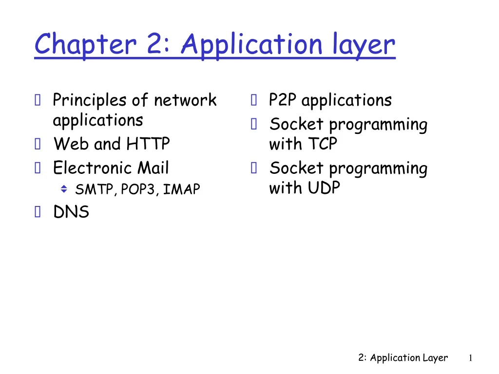 chapter 2 application layer