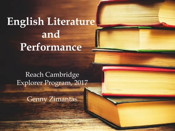 English Literature  and  Performance