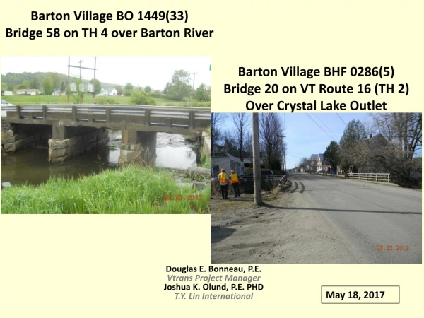 Barton Village BO 1449(33) Bridge 58 on TH 4 over Barton River