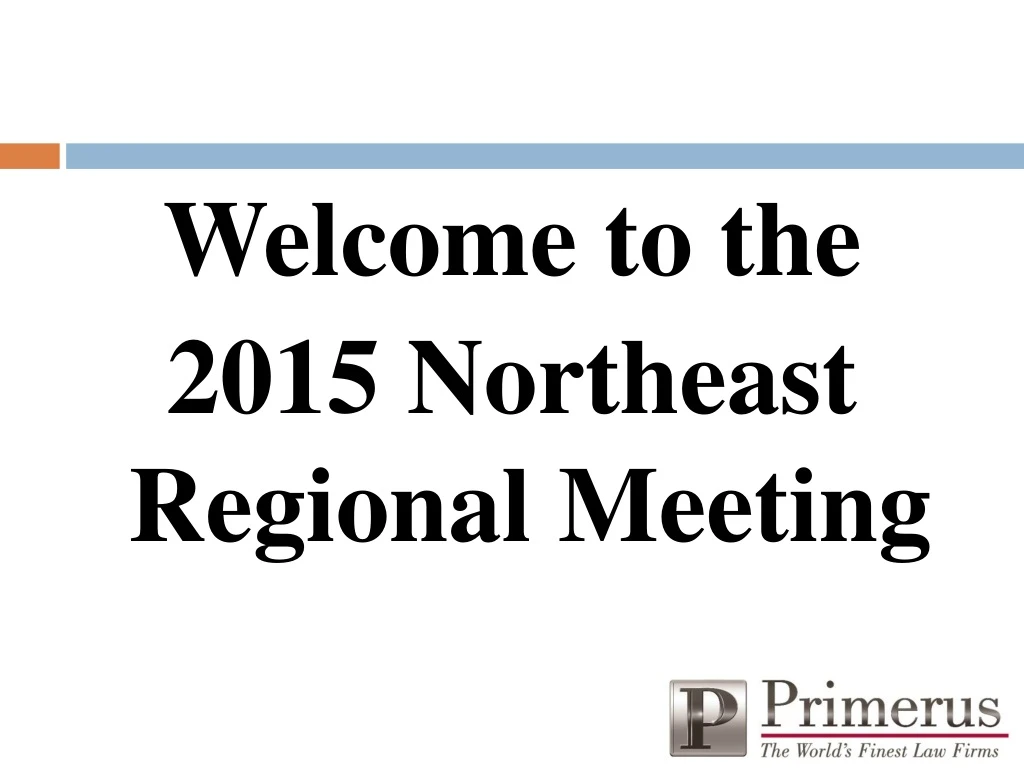 welcome to the 2015 northeast regional meeting