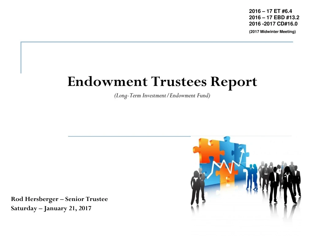 endowment trustees report long term investment endowment fund