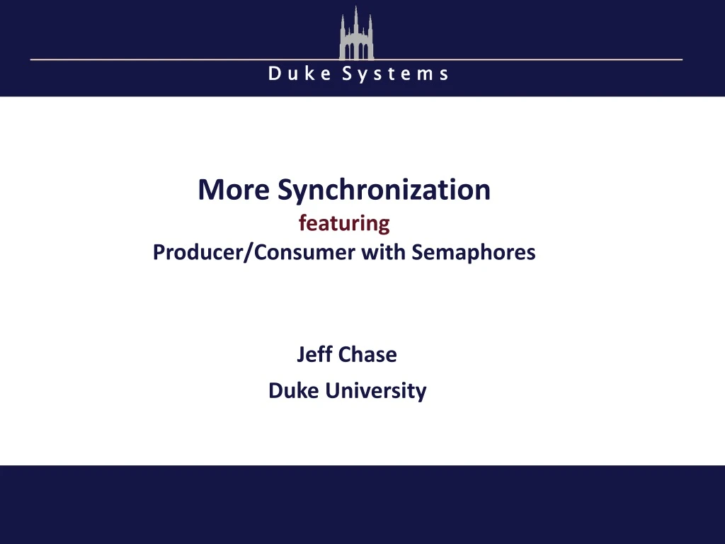 more synchronization featuring producer consumer