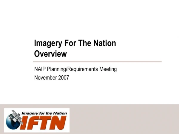 Imagery For The Nation  Overview