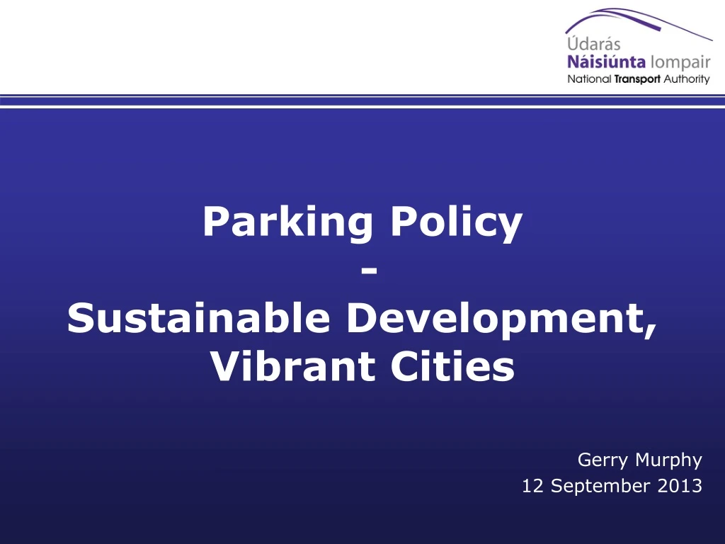 parking policy sustainable development vibrant cities
