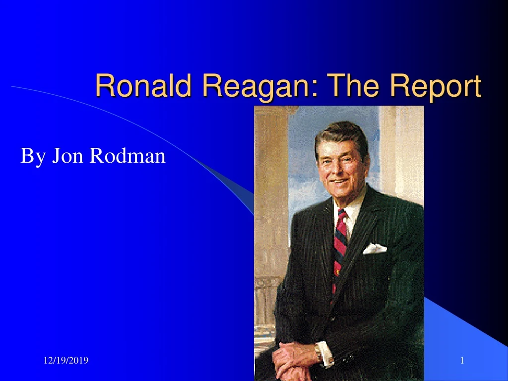 ronald reagan the report