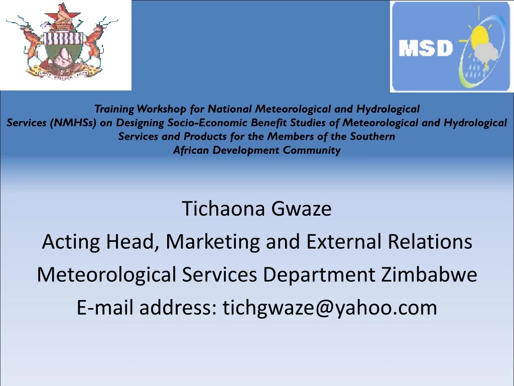 tichaona gwaze acting head marketing and external