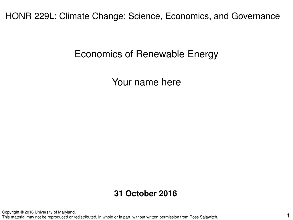 honr 229l climate change science economics and governance