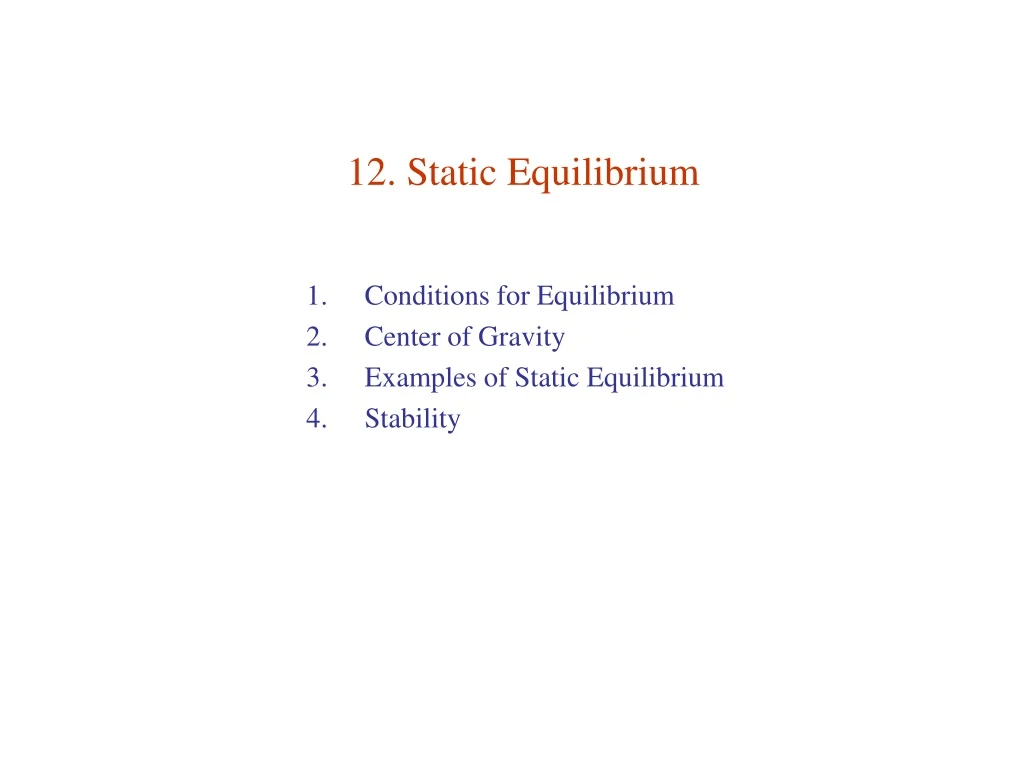 12 static equilibrium