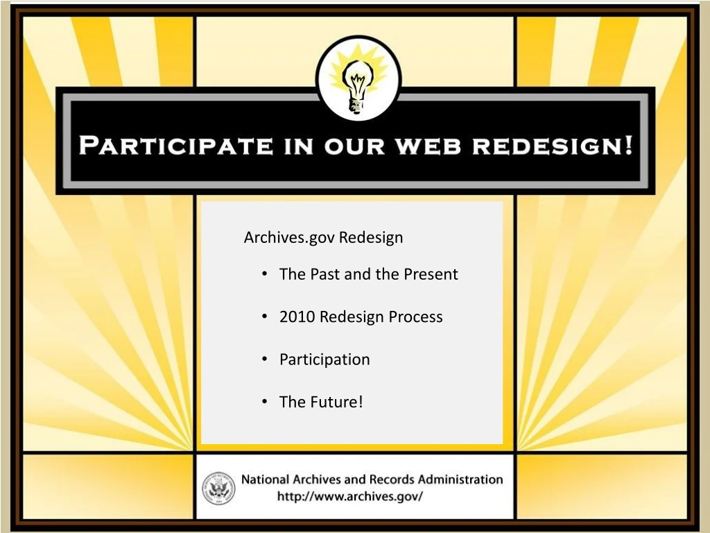 archives gov redesign the past and the present