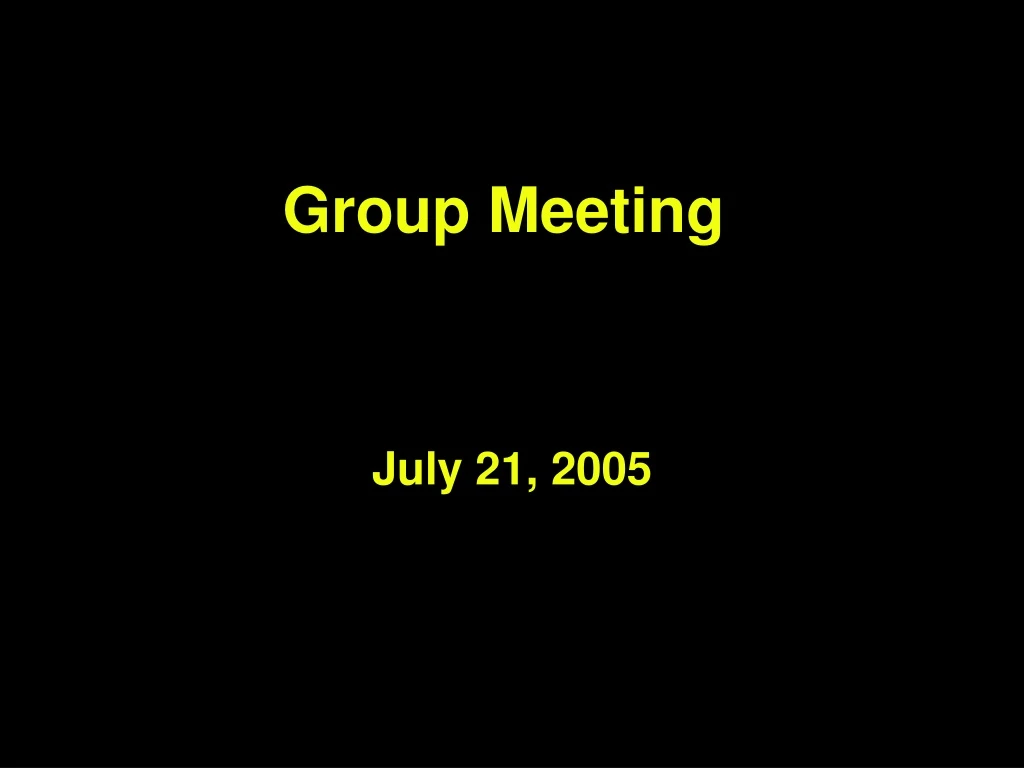 group meeting