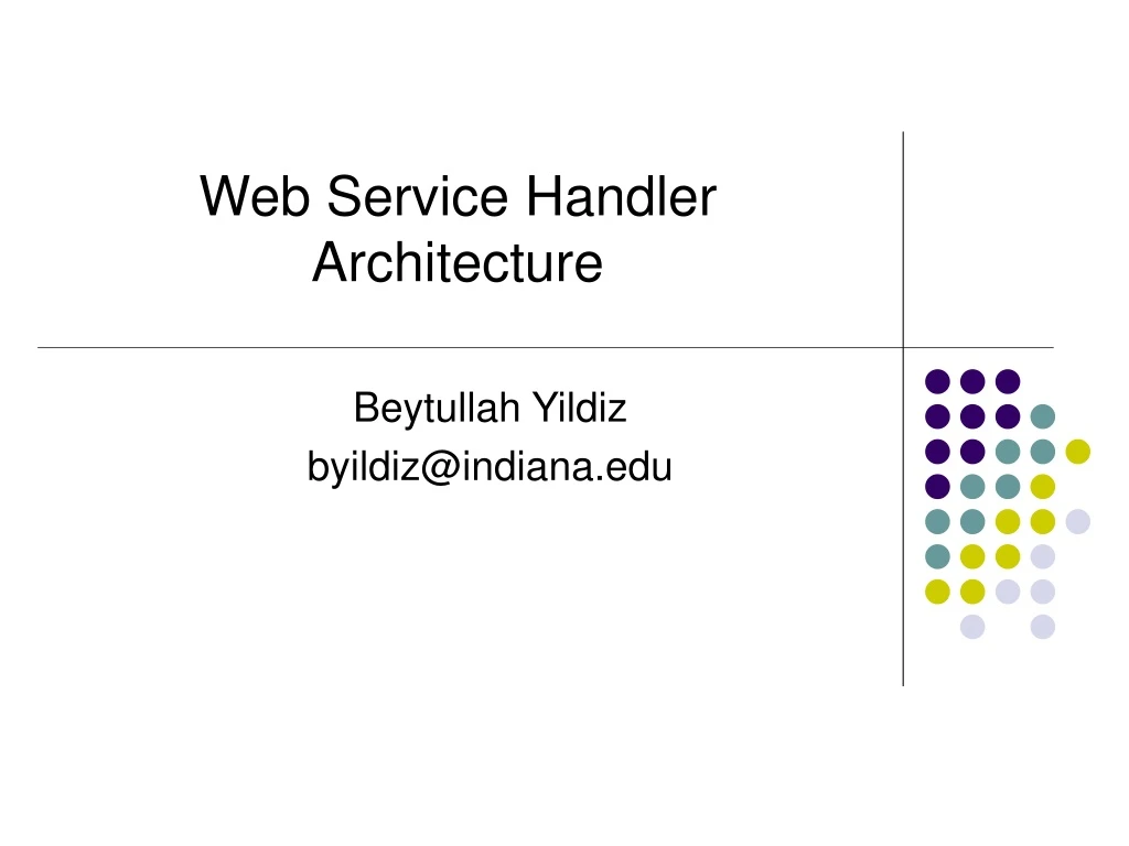 web service handler architecture