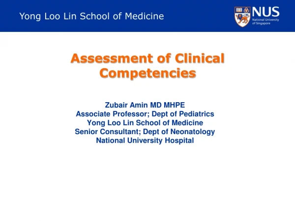 Assessment of Clinical Competencies