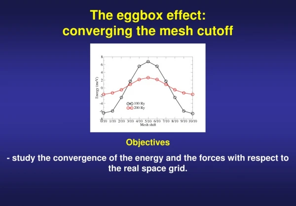 The eggbox effect:                        converging the mesh cutoff