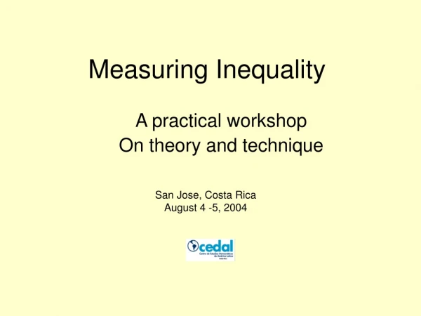 Measuring Inequality