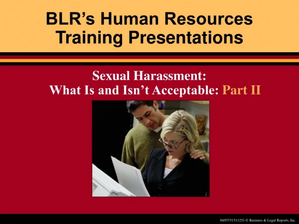 BLR’s Human Resources  Training Presentations