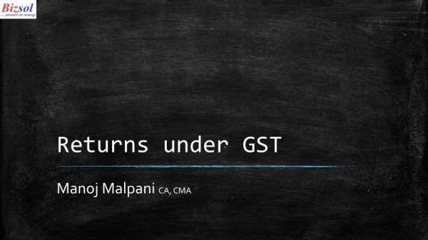 Returns under GST