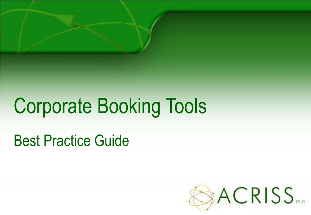 corporate booking tools