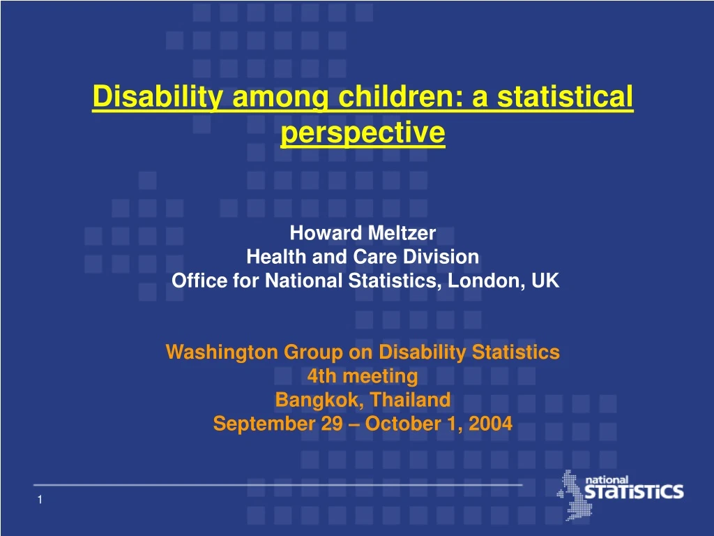disability among children a statistical