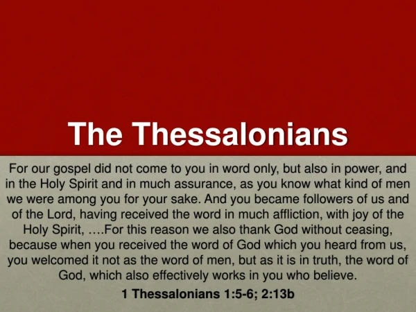 The Thessalonians
