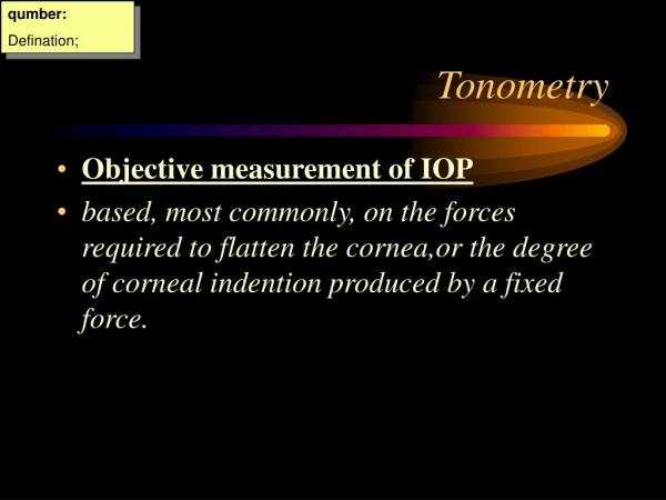 Tonometry