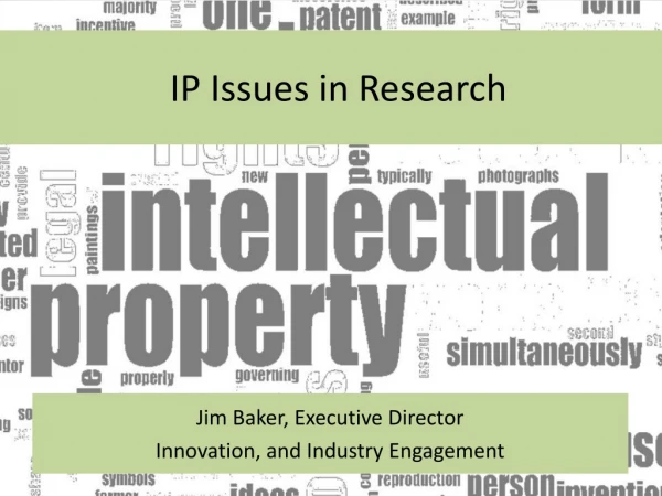 IP Issues in Research