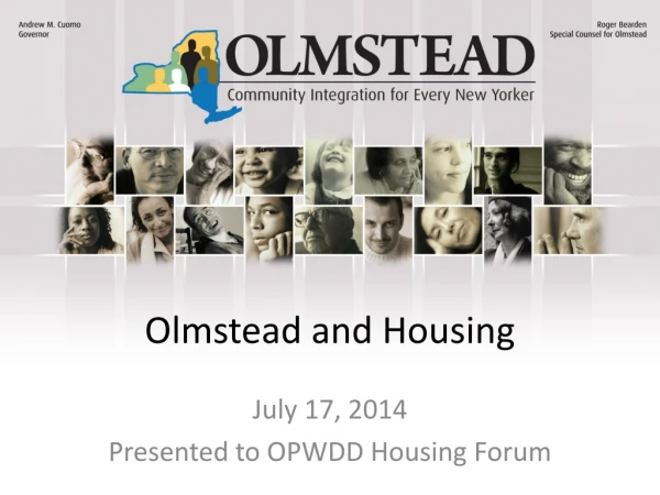 Olmstead and Housing