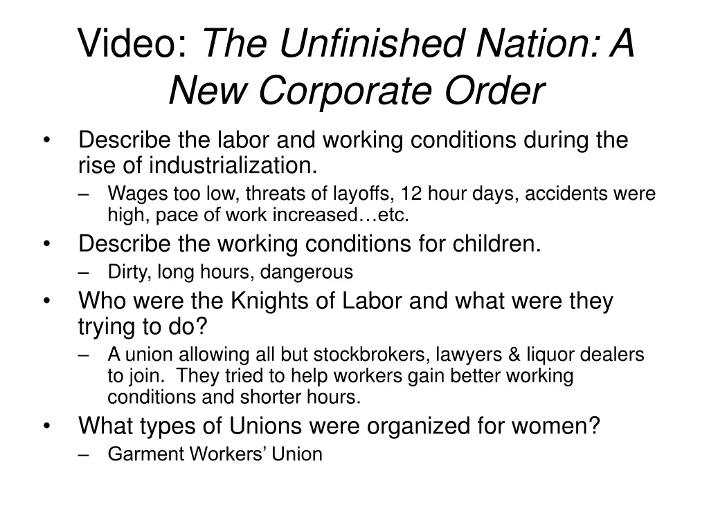 video the unfinished nation a new corporate order