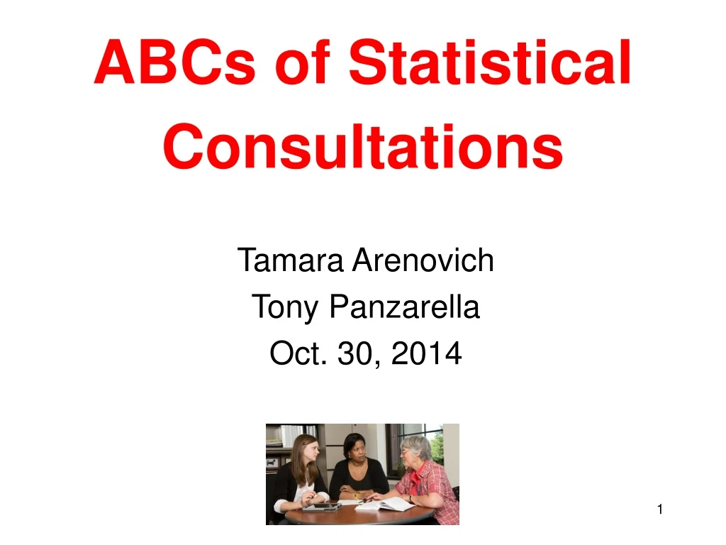 abcs of statistical consultations