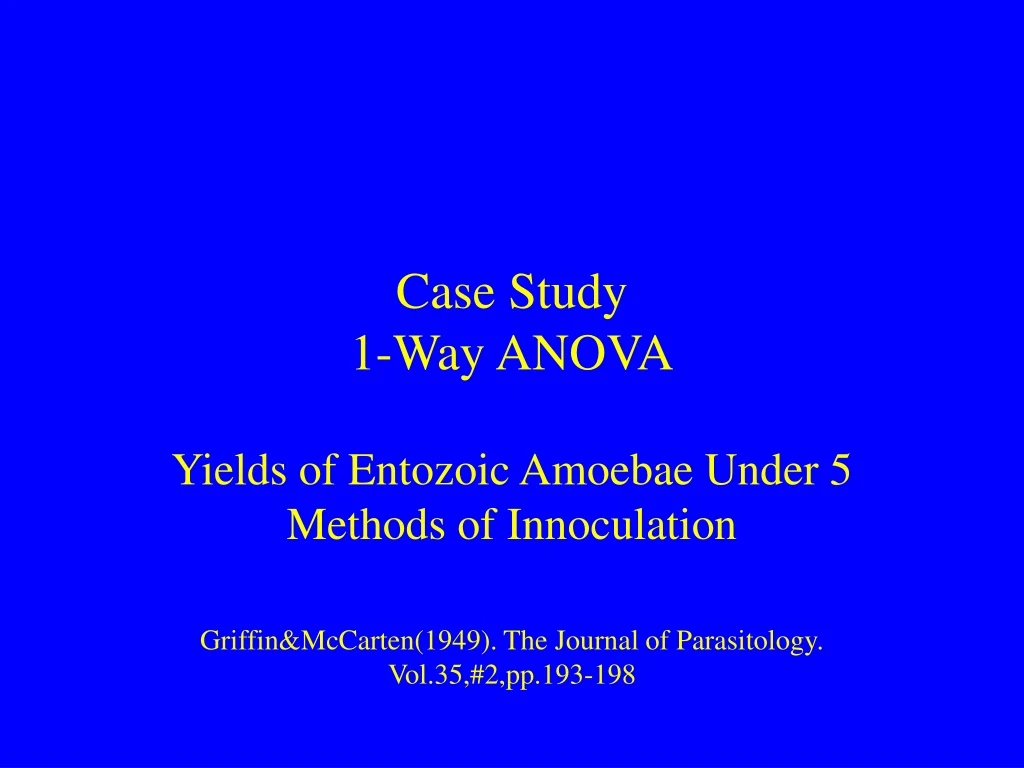 case study 1 way anova