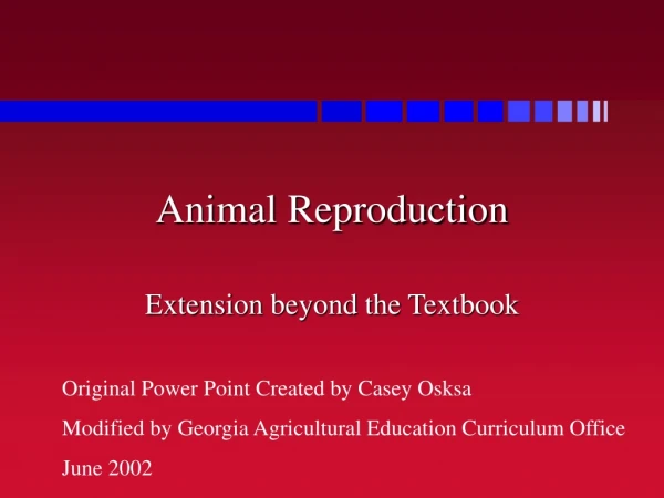 Animal Reproduction