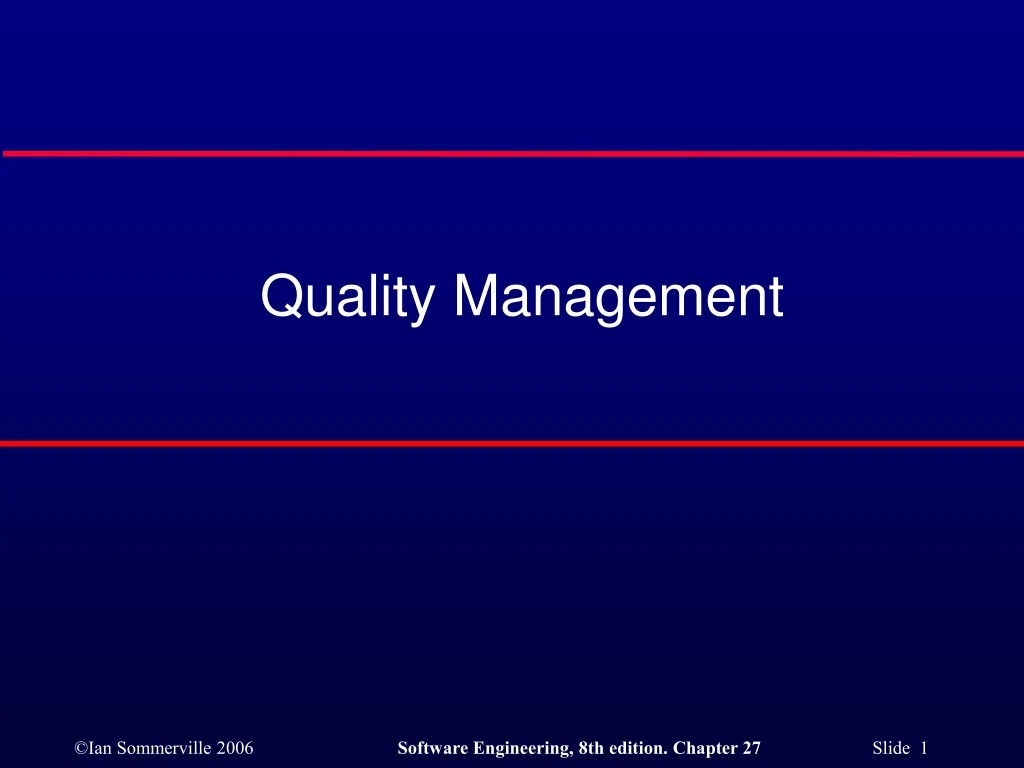 quality management