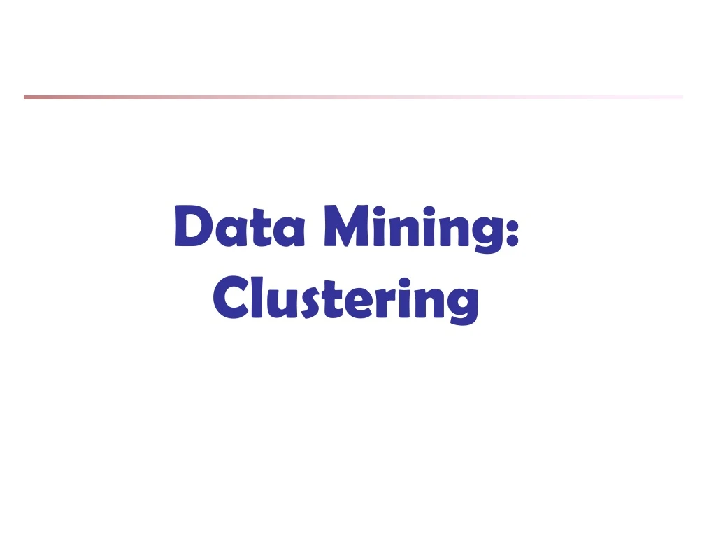 data mining clustering