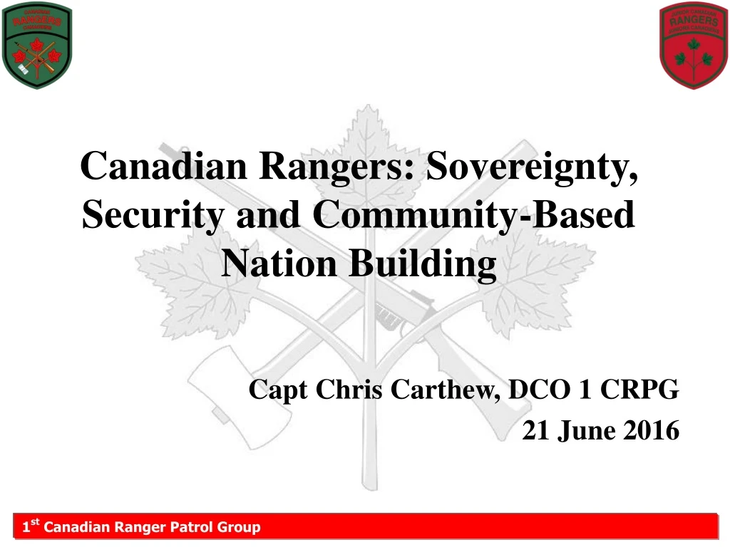 canadian rangers sovereignty security