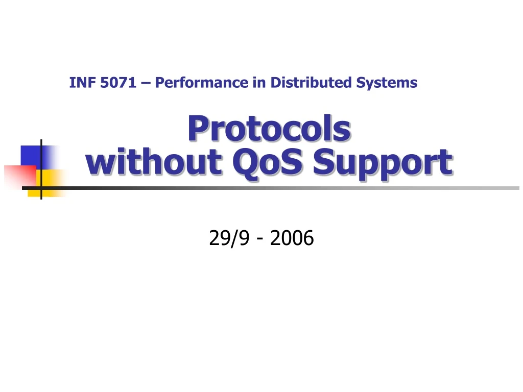 protocols without qos support