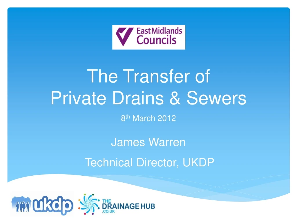 the transfer of private drains sewers