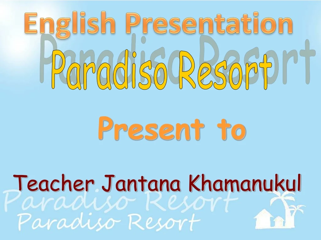 english presentation