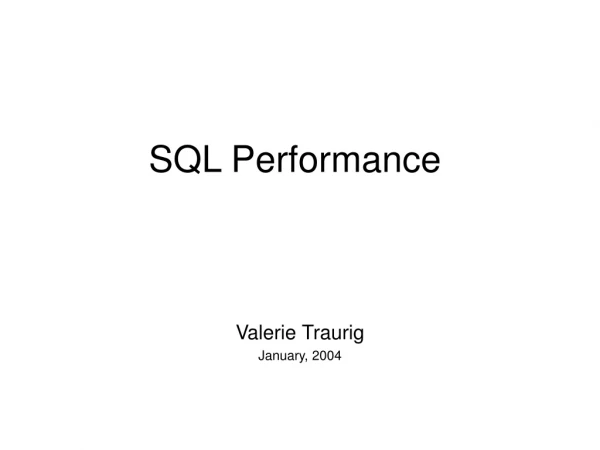 SQL Performance