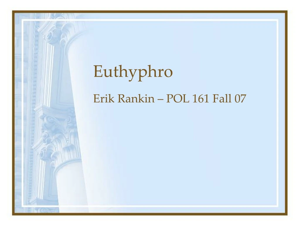 euthyphro